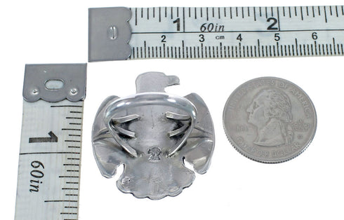 Native American Turquoise Silver Eagle Ring Size 9 AX127532