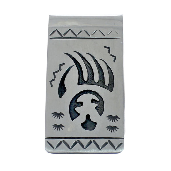 Native American Genuine Sterling Silver Bear Paw Money Clip JX127767