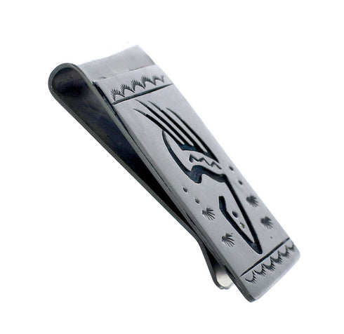 Native American Genuine Sterling Silver Bear Paw Money Clip JX127773