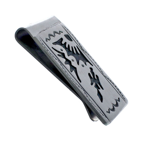 Native American Genuine Sterling Silver Thunderbird Money Clip JX127787
