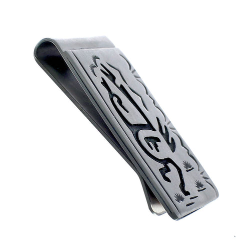 Native American Genuine Sterling Silver Kokopelli Money Clip JX127796
