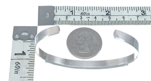 Zuni Multicolor Authentic Sterling Silver Jewelry Cuff Bracelet AX127696