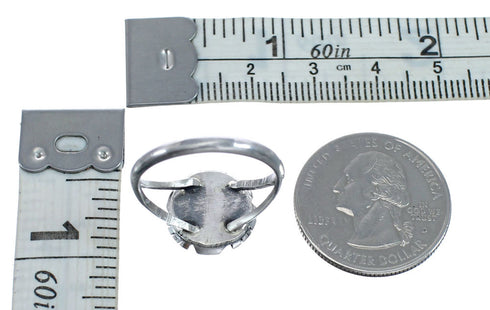 Onyx Sterling Silver Native American Ring Size 7 AX127868