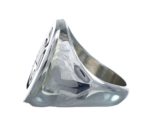 Native American Sterling Silver Water Wave Bear Paw Ring Size 9-3/4 AX127706