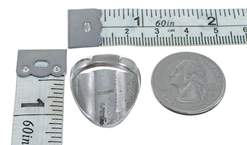 Native American Sterling Silver Water Wave Bear Paw Ring Size 9-3/4 AX127706