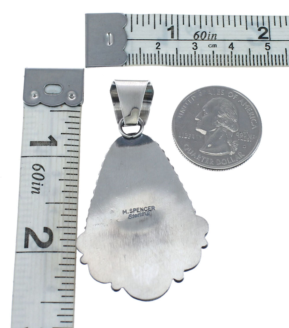 •KINGMAN TURQUOISE - 2• Navajo silver pendant main image 1