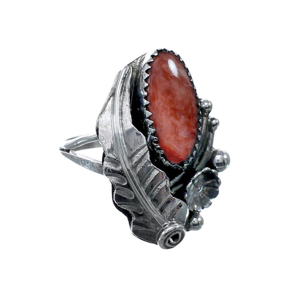 Native American Sterling Silver Oyster Shell Ring Size 6 JX127722