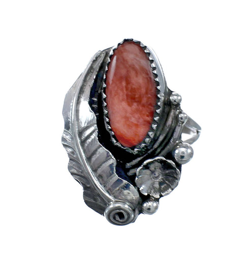 Native American Sterling Silver Oyster Shell Ring Size 6 JX127722