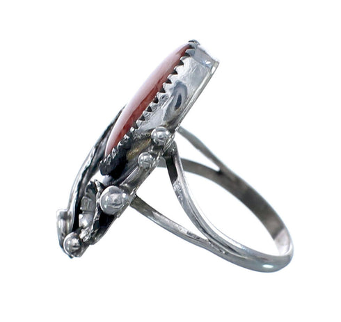 Native American Sterling Silver Oyster Shell Ring Size 6 JX127722