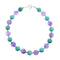 Turquoise And Amethyst Navajo Sterling Silver Bead Bracelet AX128008