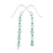 Native American Jade Sterling Silver Bead Hook Dangle Earrings AX128073