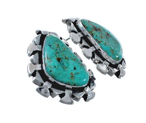 Native American Sterling Silver Turquoise Post Earrings AX128150