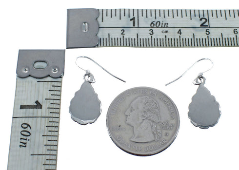 Sterling Silver Blue Opal Navajo Dangle Earring AX128175