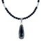 Sterling Silver Navajo Onyx Bead Necklace AX128216