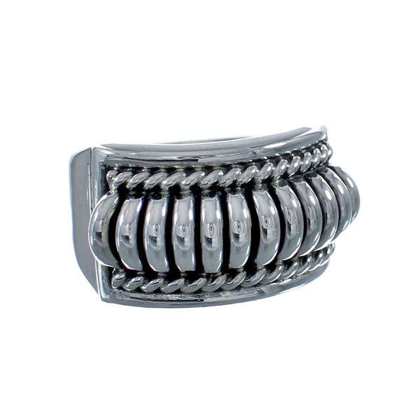 Navajo Authentic Sterling Silver Band Ring Size 7-3/4 AX128245