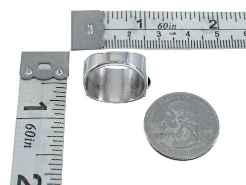 Navajo Authentic Sterling Silver Band Ring Size 7-3/4 AX128245