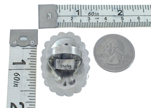 Native American Navajo Authentic Sterling Silver Ring Size 6-1/2 AX128277