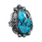 Sterling Silver Turquoise American Indian Ring Size Size 6 AX128364