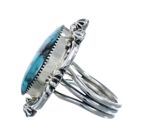 Sterling Silver Turquoise American Indian Ring Size Size 6 AX128364