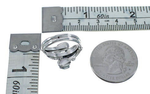 Sterling Silver Leaf Navajo Blue Opal Ring Size 6-3/4 AX128324