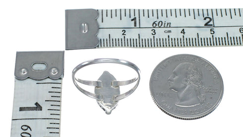 Native American Turquoise Genuine Sterling Silver Navajo Ring Size 8-3/4 AX128363