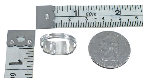 Coral Authentic Sterling Silver Zuni Ring Size 6-1/2 AX128717