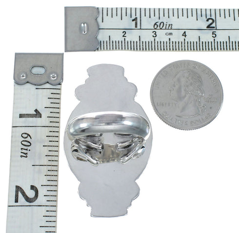 Native American Sterling Silver Turquoise Ring Size 10 AX128630