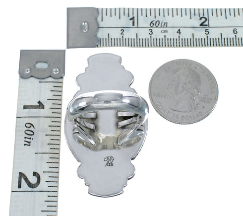 Native American Sterling Silver Turquoise Ring Size 11 AX128634