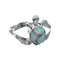 Native American Zuni Opal Sterilng Silver Turtle Ring Size 6 AX128476