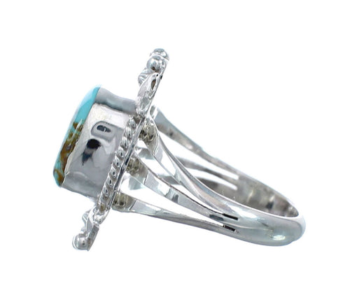 Native American Turquoise Sterling Silver Navajo Ring Size 6-1/4 AX128527