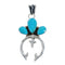 Native American Authentic Turquoise Naja Sterling Silver Pendant AX128831