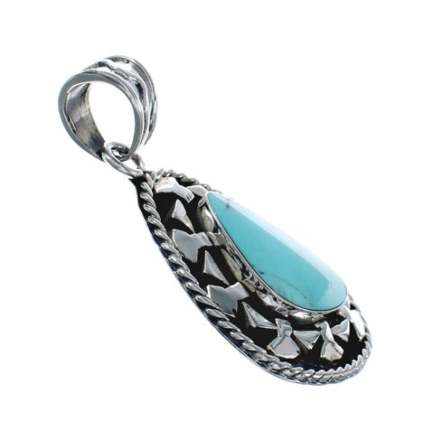 Navajo Turquoise And Genuine Sterling Silver Pendant AX128860