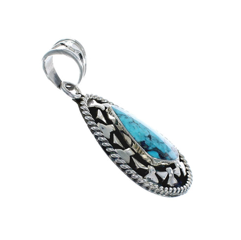 Navajo Turquoise And Genuine Sterling Silver Pendant AX128861