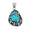 Navajo Turquoise And Genuine Sterling Silver Pendant AX128862