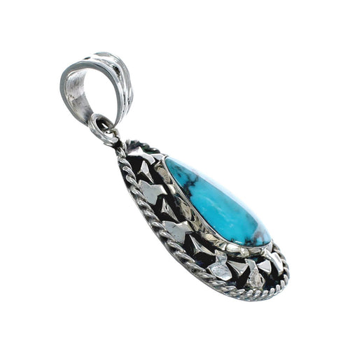 Navajo Turquoise And Genuine Sterling Silver Pendant AX128862