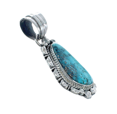 Native American Turquoise Genuine Sterling Silver Pendant AX128874