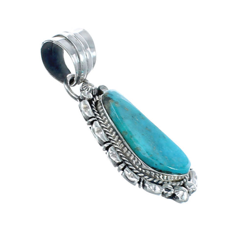 Native American Turquoise Genuine Sterling Silver Pendant AX128875