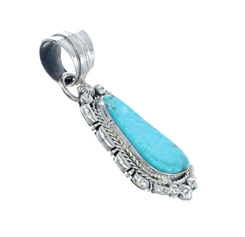 Native American Turquoise Genuine Sterling Silver Pendant AX128877
