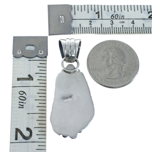 Native American Turquoise Genuine Sterling Silver Pendant AX128877