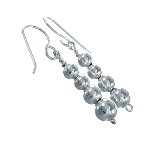 Authentic Sterling Silver Bead Earrings JX128489