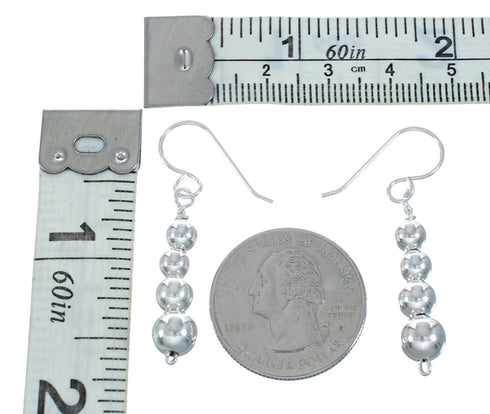 Authentic Sterling Silver Bead Earrings JX128489