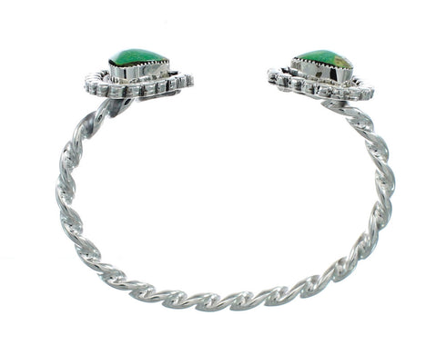 Native American Sterling Silver Turquoise Cuff Bracelet JX128636