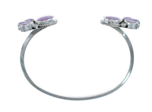Pink Opal Sterling Silver Native American Cuff Bracelet JX128794