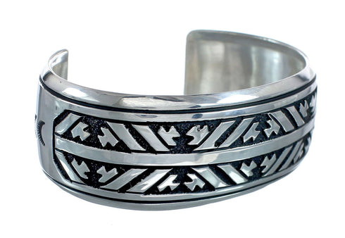 Navajo Authentic Sterling Silver Cuff Bracelet JX128751