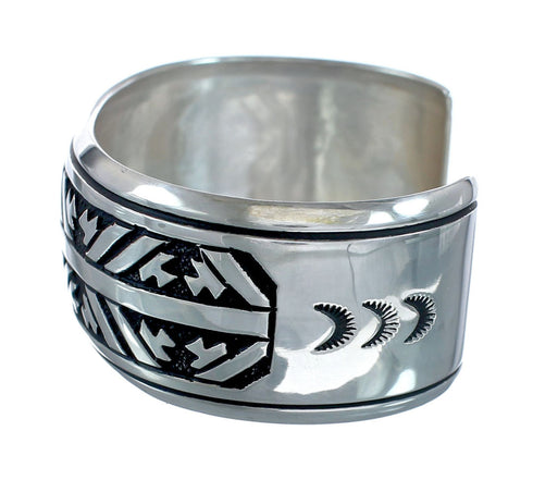 Navajo Authentic Sterling Silver Cuff Bracelet JX128751