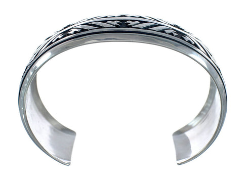 Navajo Authentic Sterling Silver Cuff Bracelet JX128751