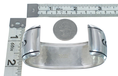 Navajo Authentic Sterling Silver Cuff Bracelet JX128751