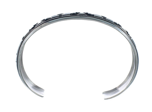 Navajo Authentic Sterling Silver Cuff Bracelet JX128743