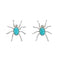 Sterling Silver Spider Turquoise Native American Post Earrings AX129125