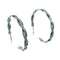 Native American Twisted Sterling Silver Post Hoop Earrings JX128924